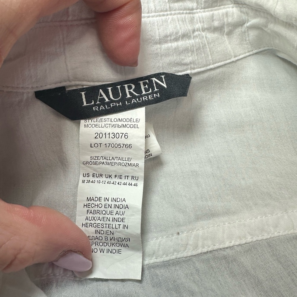 Lauren Ralph Lauren
Crushed Cotton Camp Shirt Swim Cover-Up - Picture 9 of 11